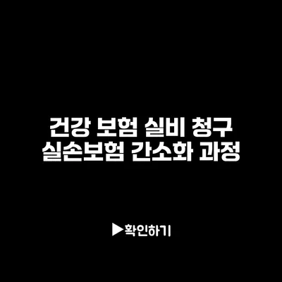 건강 보험 실비 청구: 실손보험 간소화 과정