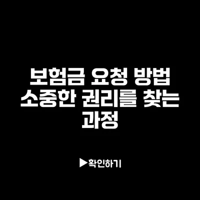 보험금 요청 방법: 소중한 권리를 찾는 과정