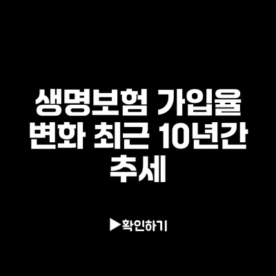 생명보험 가입율 변화: 최근 10년간 추세