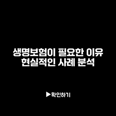 생명보험이 필요한 이유: 현실적인 사례 분석