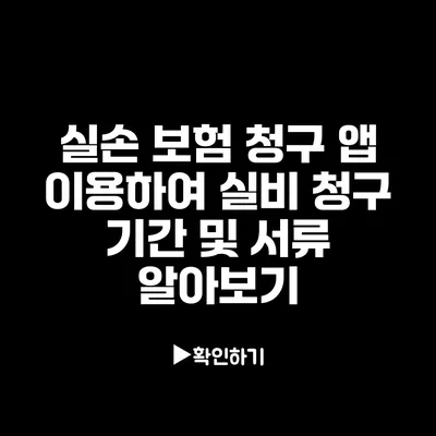 실손 보험 청구 앱 이용하여 실비 청구 기간 및 서류 알아보기