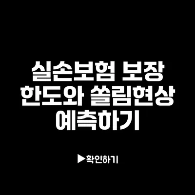 실손보험 보장 한도와 쏠림현상: 예측하기