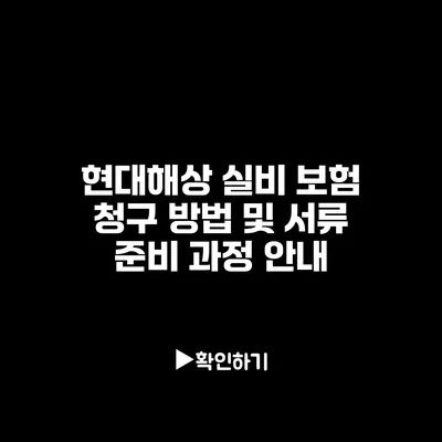 현대해상 실비 보험 청구 방법 및 서류 준비 과정 안내